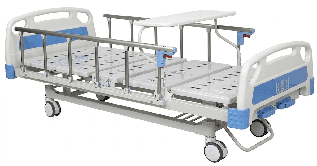 Giường bệnh cơ 2 tay quay kèm bàn ăn Jiu Guai JS-AS05
